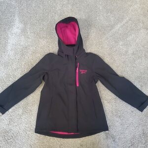 Reebok Kids Raincoat - Black with Pink Accents